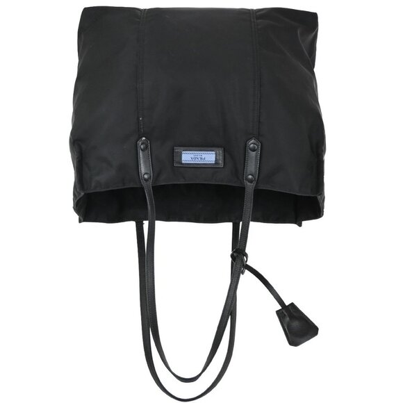 PRADA MILANO Etiquette Tote Bag Nylon Leather Black Italy 33CA290 - Picture 5 of 14